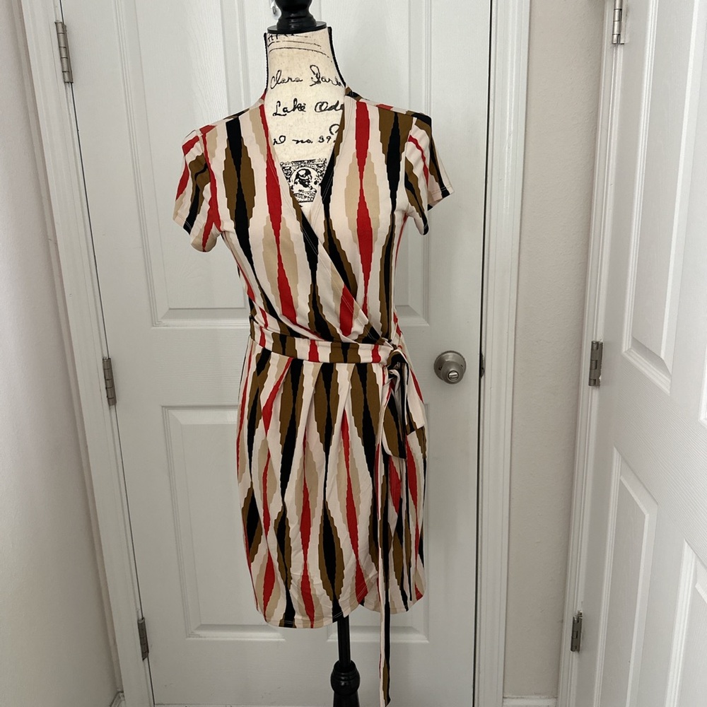 2011 Banana Republic Wrap Front Short Sleeve Dress